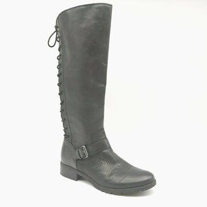 Sofft Knee High Back LaceUp Riding Boot 6 New